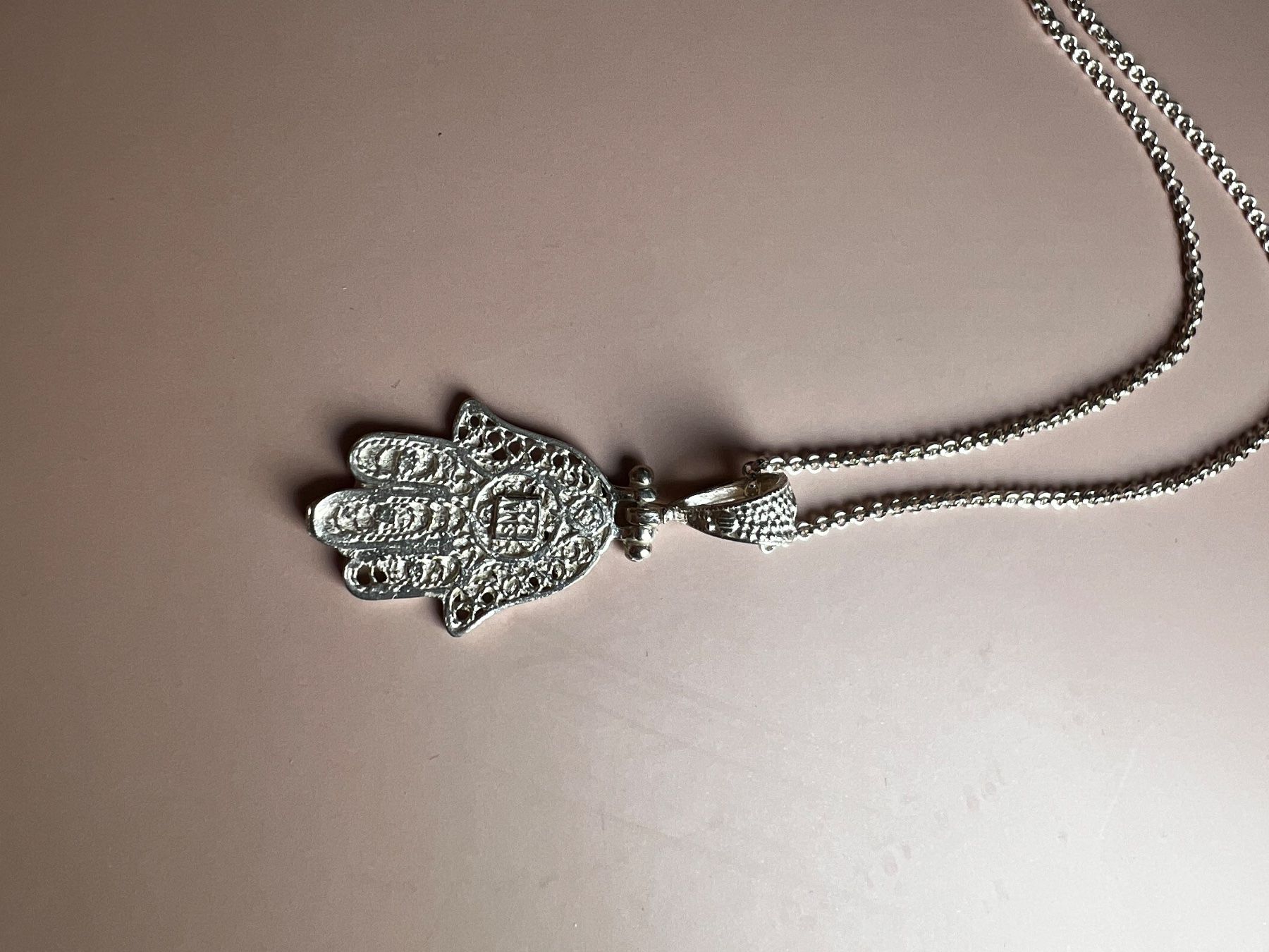 Catenine: Halskette inkl. Hand Fatima silber 925 – Usato da Zürich venduto da C.Bir 1