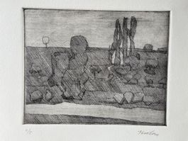 Radierung / Landschafts - Szene von MAX HELLSTERN (ID B5906)