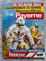 Programme + tiquet d'entrée motocross Payerne 1984