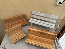 4 Holzbänke 