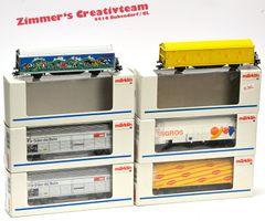 6 Märklin SBB Güterwagen; Käse, Alpaufzug usw. H0, WS, OVP