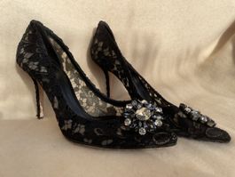 Dolce & Gabbana Black Pumps Rainbow Bellucci, Size 41