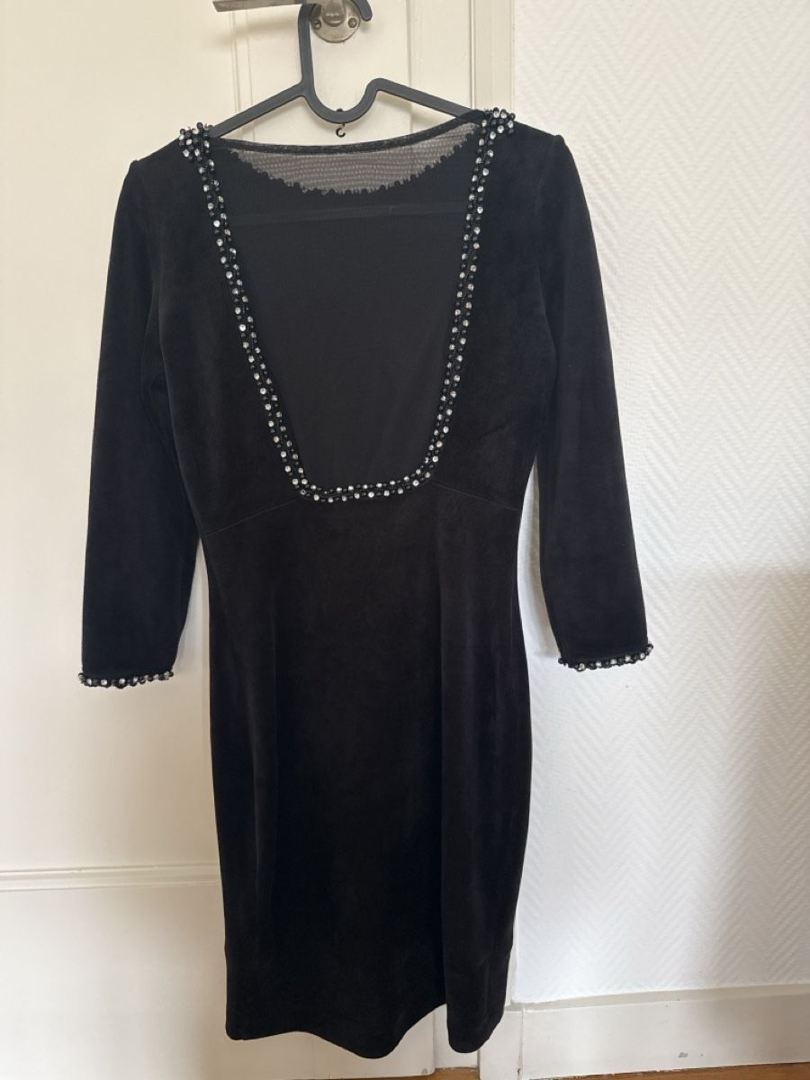 Kleider: Élégante robe noire avec perles – Neu (gemäss Beschreibung) aus Genève von cece22 1