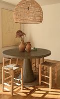 Tine K. Home Boho Hocker 4er Set / Ibiza Style / Naturholz &