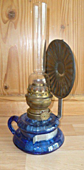 Lampade: Antike, blaue Petrollampe kompl. – Usato da Effretikon venduto da Heimstudio 2