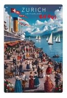 Suisse villes grand plaque en metal