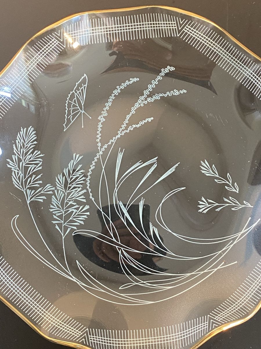 Bicchieri: Vintage Glasschale mit Goldrand, 22cm – Usato da Flawil venduto da sonnengeist 2
