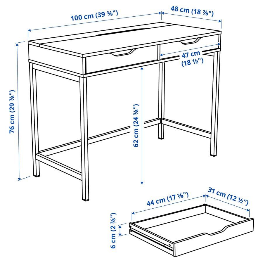Scrivanie: Bureau ALEX Ikea chêne clair – Usato da Begnins venduto da IlikeHiPhi 2