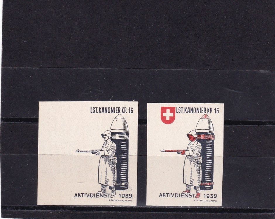 Tutti i francobolli: Artillerie Lst.Kanonier Kp.16: Nr. 108w – Nuovo (secondo la descrizione) da Birsfelden venduto da Sakurajima