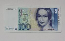 100 Mark Note BRD 1989, Bankfrisch