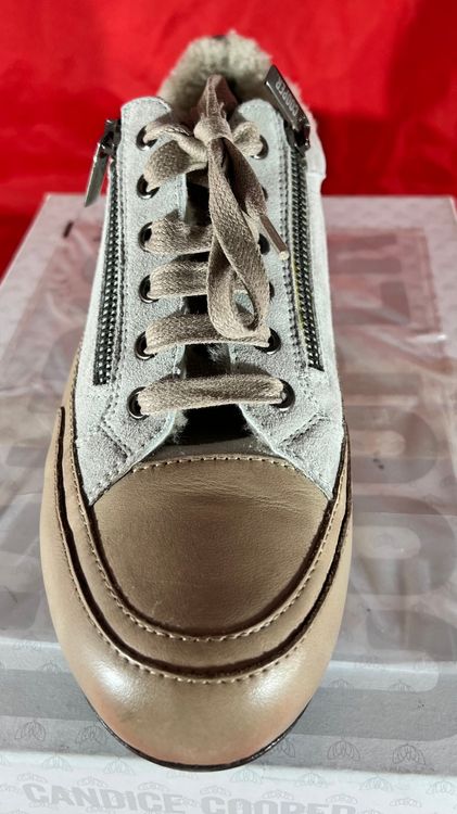 Candice Cooper Damen Sneaker Mit Shearling-Futter & Reißverschluss – Bequeme Gymnastikschuhe