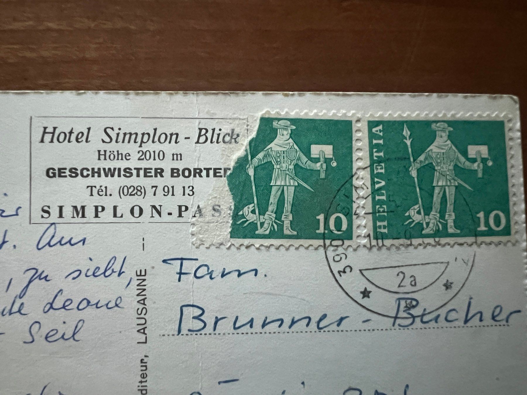 Cartoline postali: AK  1966 Hotel Simplon-Pass     (G2726) – Usato da Hinwil venduto da Sidi4 1