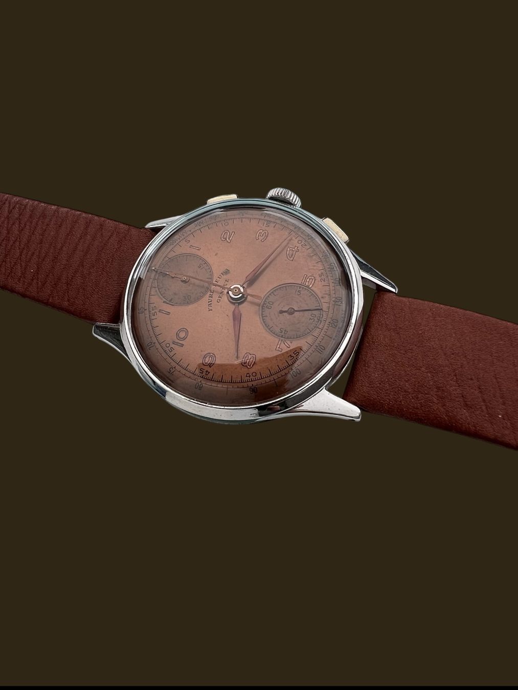 Favre Leuba Uhren: Favre Leuba Vintage Chronograph Salmon Dial – Gebraucht aus Morges von 24time 3