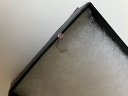Nasenpiercing Silber Pink, mit kleinem Halteknopf, NEU