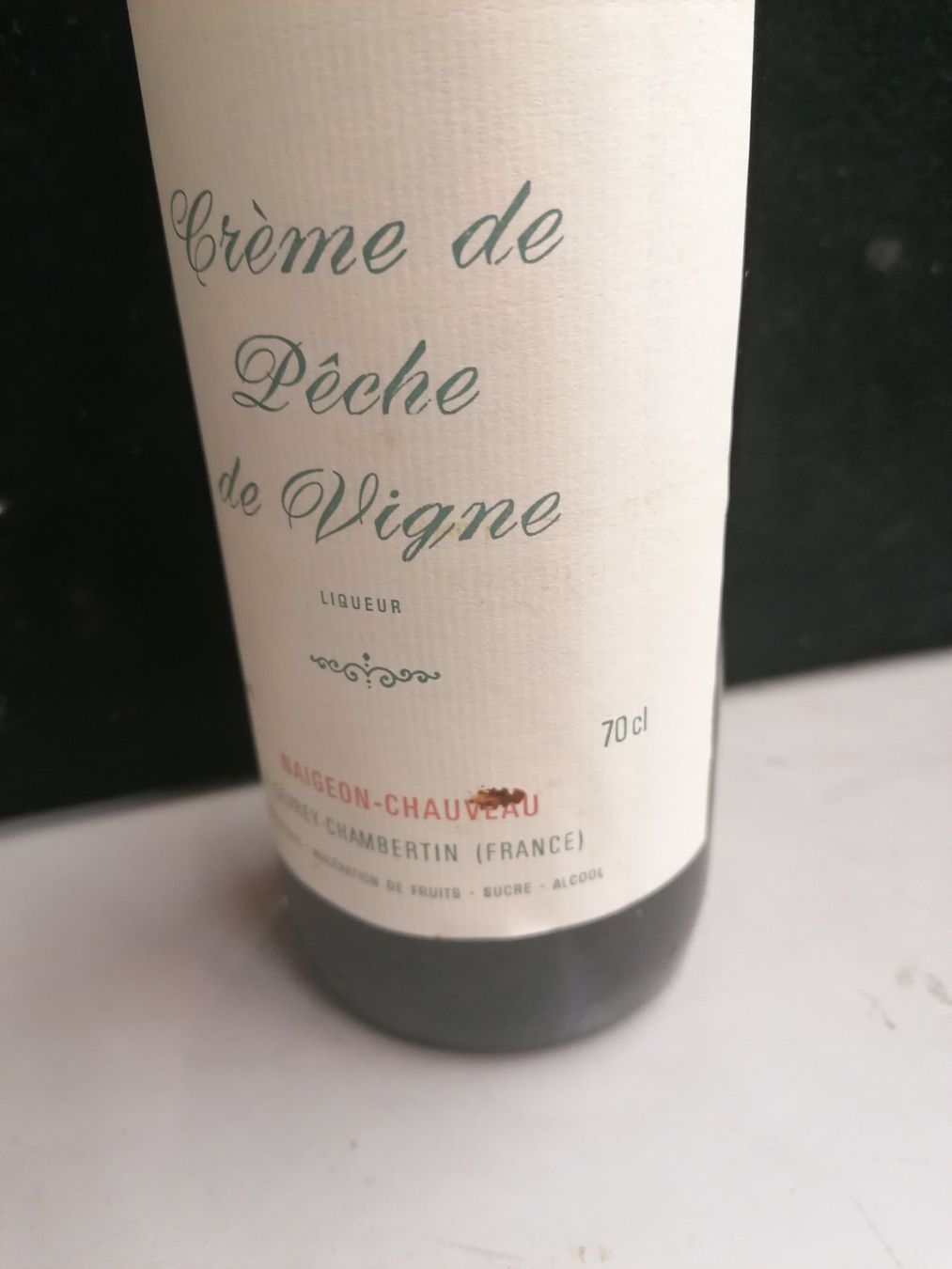 Bevande alcoliche: CRÉME DE PÊCHE DE VIGNE – Nuovo (secondo la descrizione) da Genève venduto da Leboucheoreilles 3