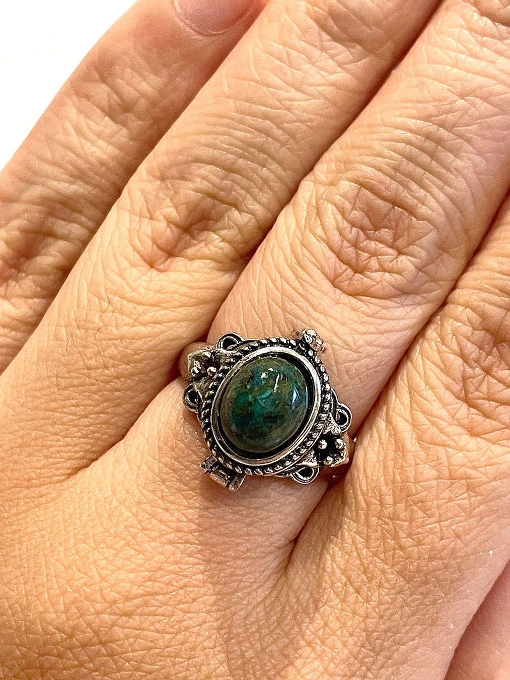 Bagues: Ring aus echtem, ungefärbtem Türkis – Neuf avec emballage d'origine à Schiers par sisikristall