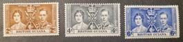 3 seltene British Guiana Briefmarken