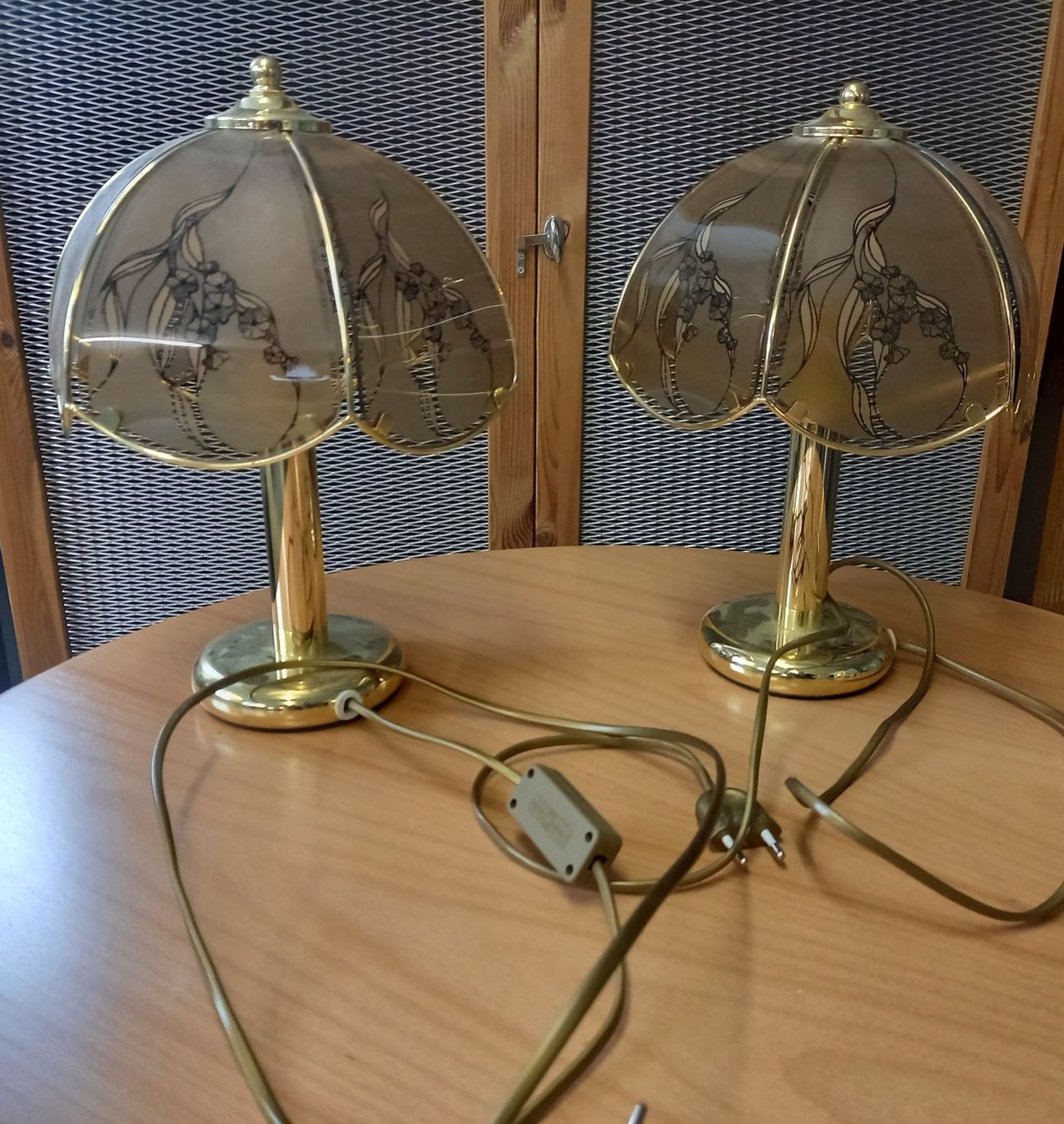 Lampenschirme: 1 Deckenlampe, 2 Tischlampen Vintage – Gebraucht aus Vilters von Fleiflomi 2