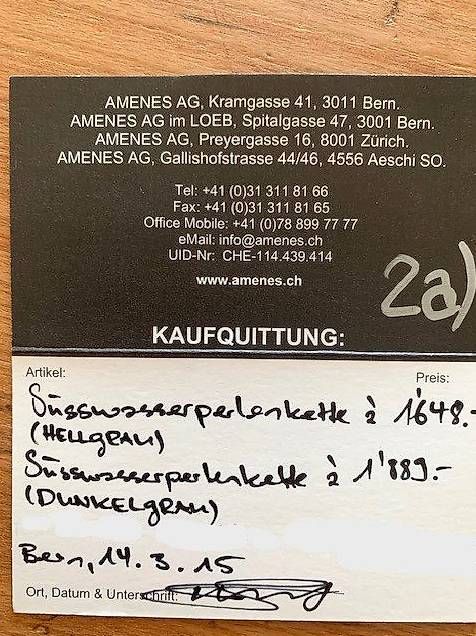 Perle (finte): Perlenkette Süsswasserperlen hell – Usato da Kirchberg BE venduto da Rege 3