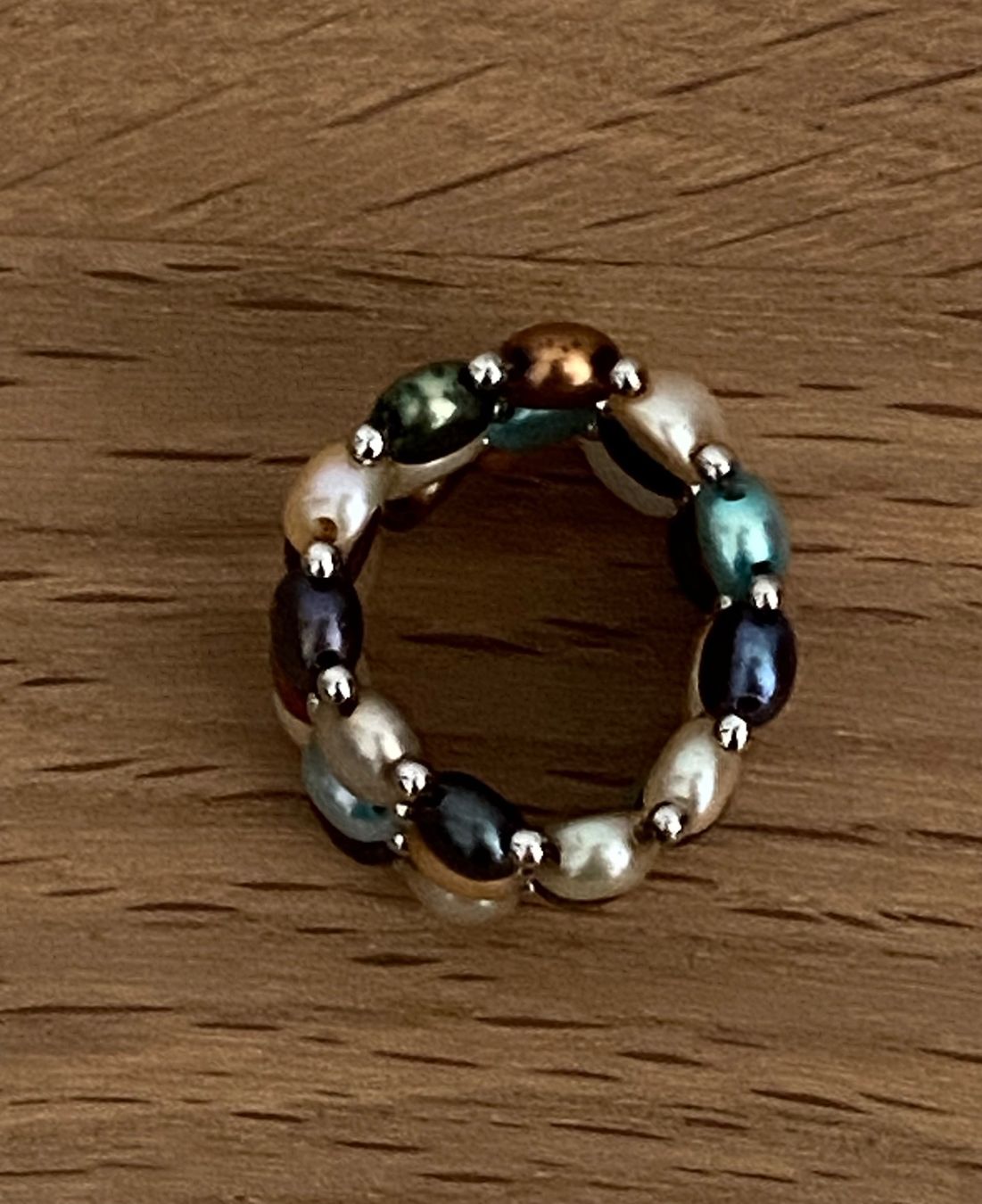 Bagues: Bague perles véritables multicolores – Neuf (Voir description) à Genève par kik_8jd6 6