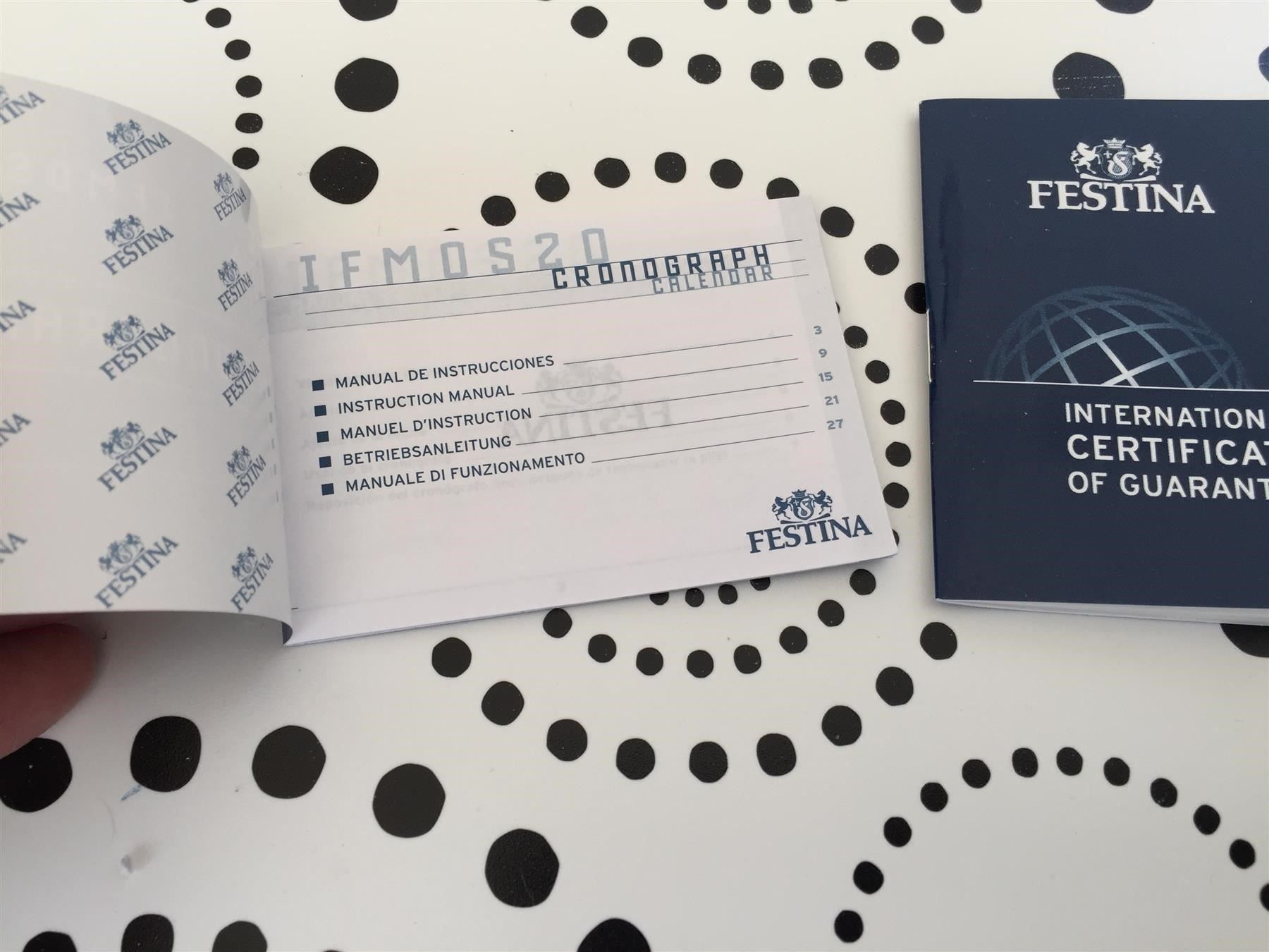 Documenti: FESTINA ORIGINAL - OPERATING INSTRUCTIONS - WORLD WILDE NEW – Nuovo (secondo la descrizione) da Epalinges venduto da dream-watch 1