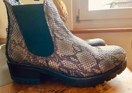 Lazamani Leder Boots Schlangenmuster, Top Zustand, Gr. 39