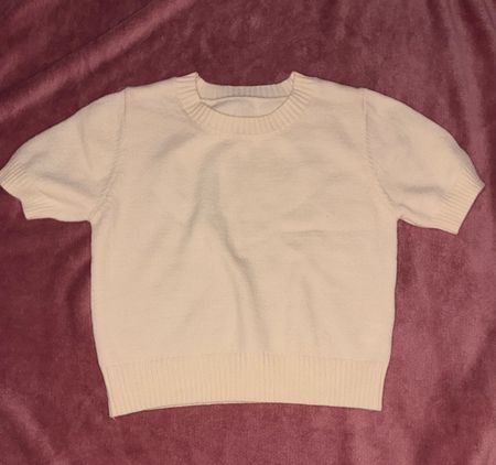 Sommer Strick Top, kurzarm, Weiss, neuwertig, Gr. S