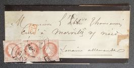 FRANCE 1873: Nancy–Moriviller, affranchissement incomplet