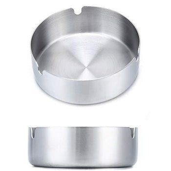 Portacenere: Edelstahl Aschenbecher / Ashtray / Cendrier / Ascher – Nuovo e nell'imballaggio originale da Uster venduto da -FPS- 2