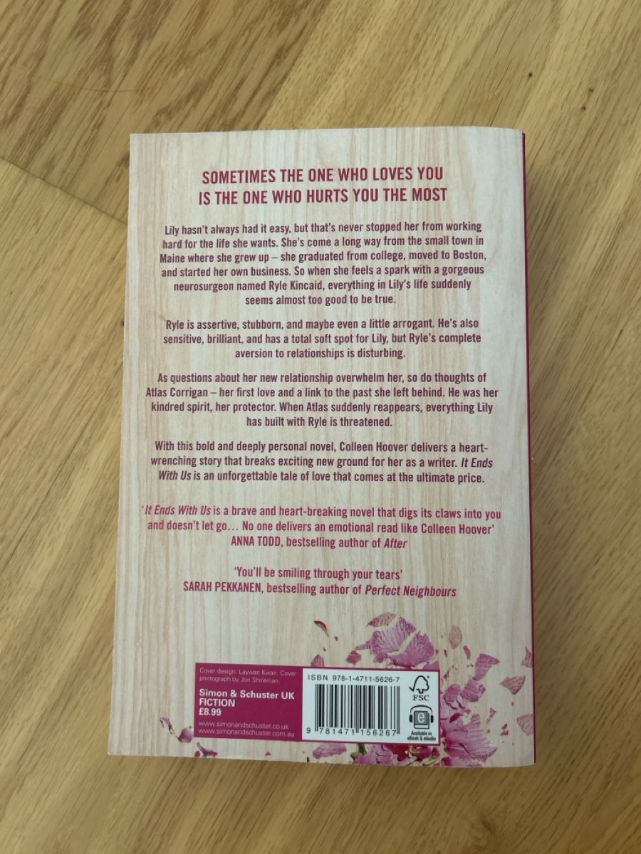 Libri: It Ends With Us Colleen Hoover Book  – Usato da Winterthur venduto da coad00 1