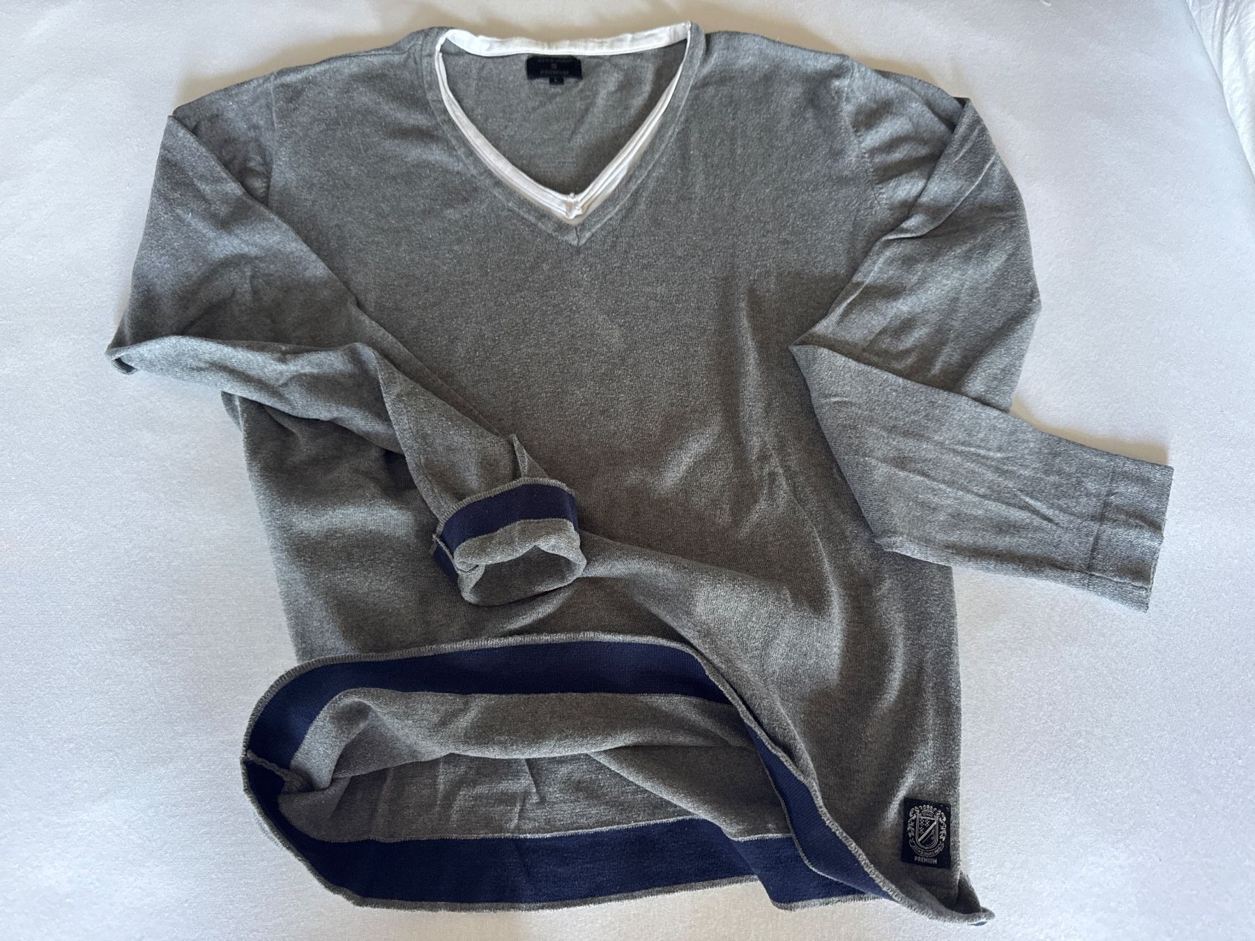 Jack & Jones Maglioni & Felpe: Jack & Jones Pullover V-Ausschnitt Grau Baumwolle – Usato da Cham venduto da matap1 3