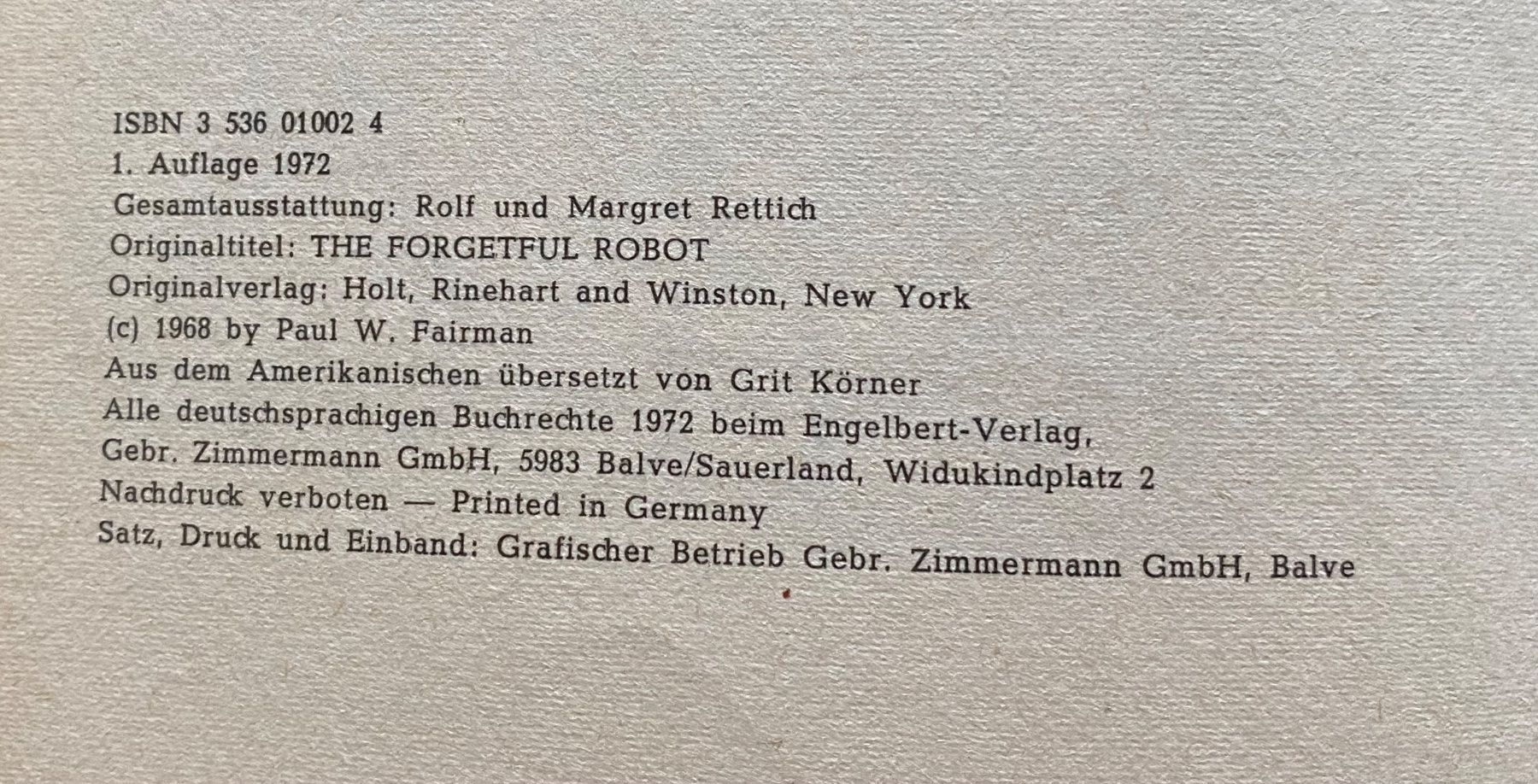 Livres: Ein Roboter muss pfiffig sein / 1972 – D'occasion à Nussbaumen AG par schuba2000 3