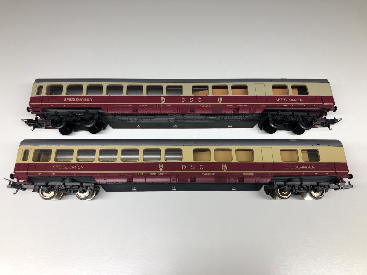 Lima Modellini di ferrovie: 2x Speisewagen Lima DSG, Modellbahn, H0 DC – Usato da Zweidlen venduto da Maerliharo_57 1