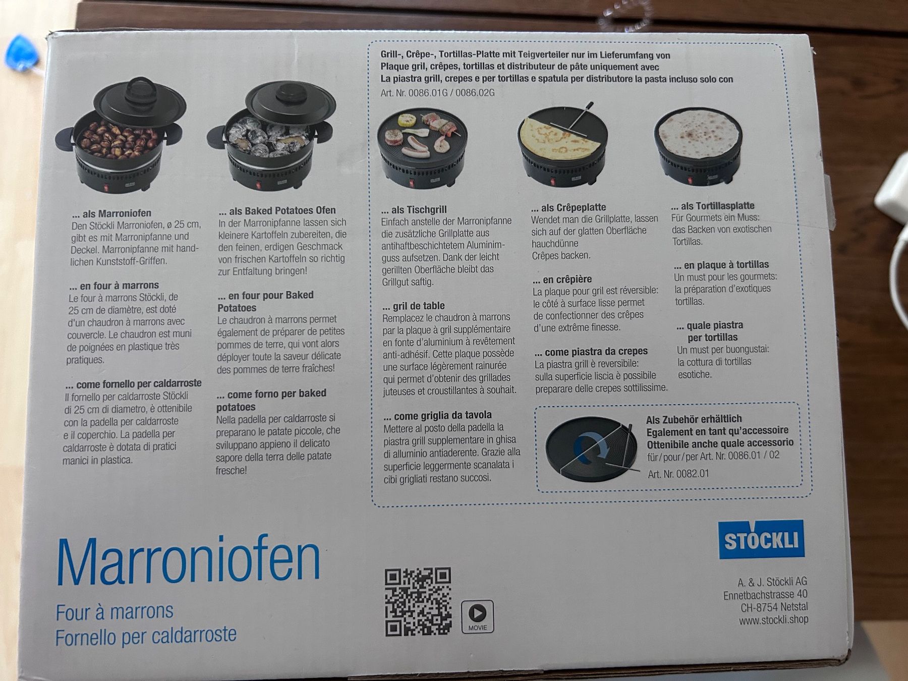 Stöckli Elettrodomestici da cucina: Marroniofen Stöckli – Nuovo e nell'imballaggio originale da Herzogenbuchsee venduto da Derdas1 2