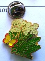 Pin RICOLA  Blume weiss Schmetterling Gelb rot