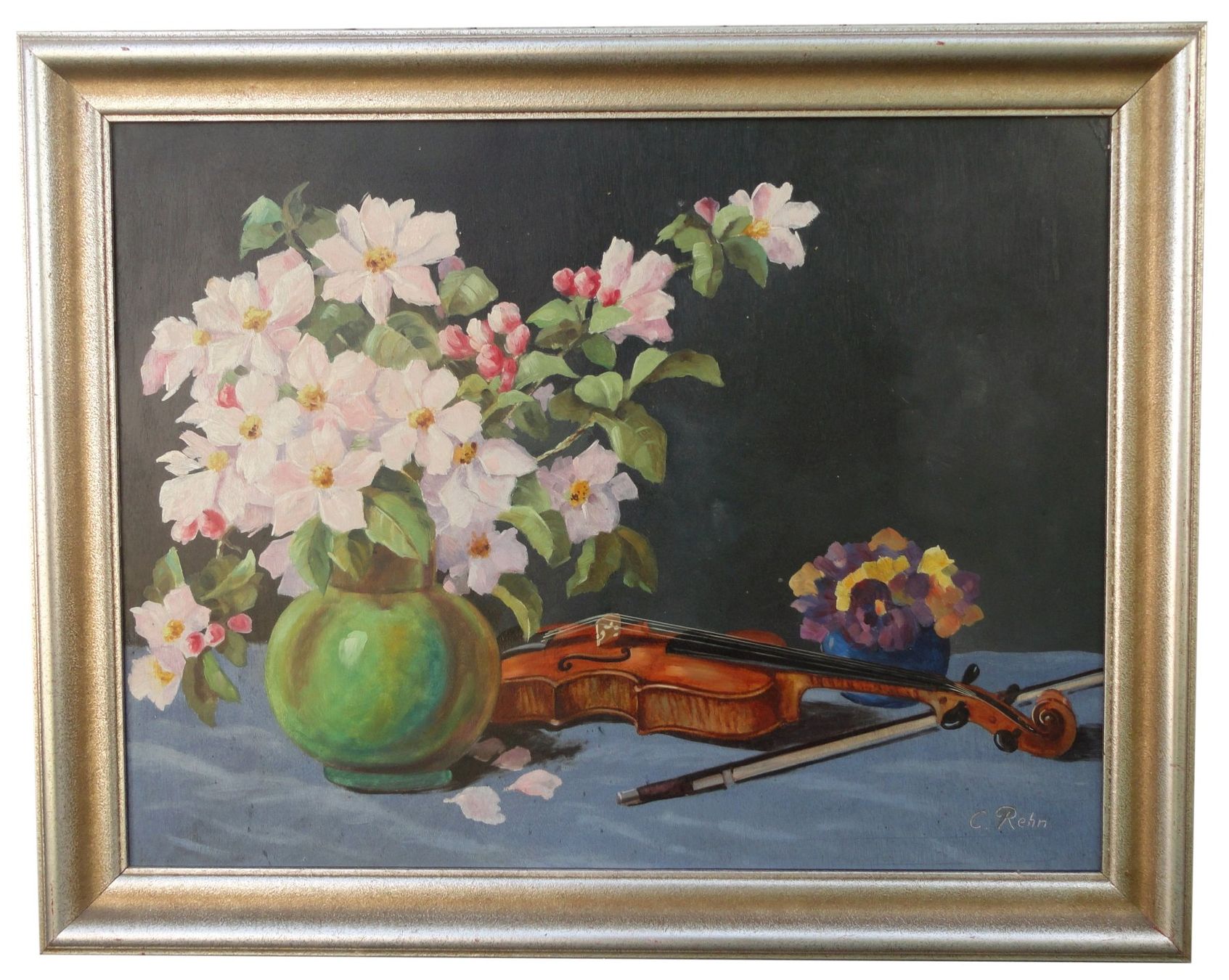 Dipinti: Gemälde "Geige Strauss" 77,5x97 cm – Usato da Schaffhausen venduto da Golom01