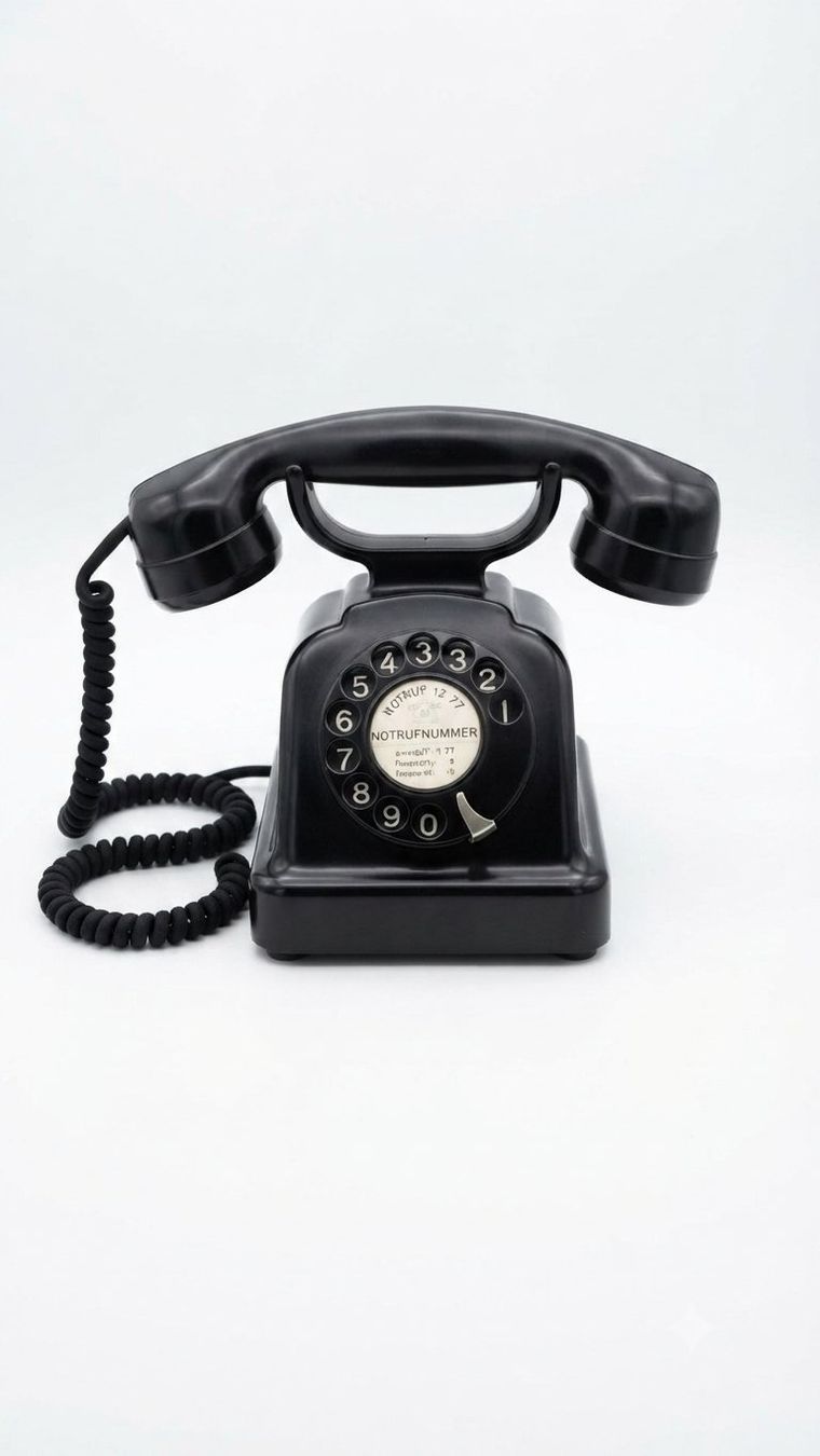 Swisscom Telefoni: Altes Telefon schwarz Drehscheibe – Usato da Schleitheim venduto da SGraal