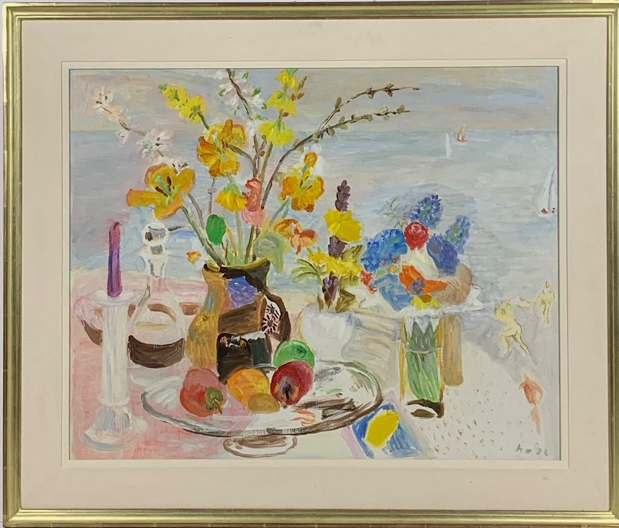 Werner Holenstein 1932 1985 Grosses Stilleben Gemälde Gebraucht In