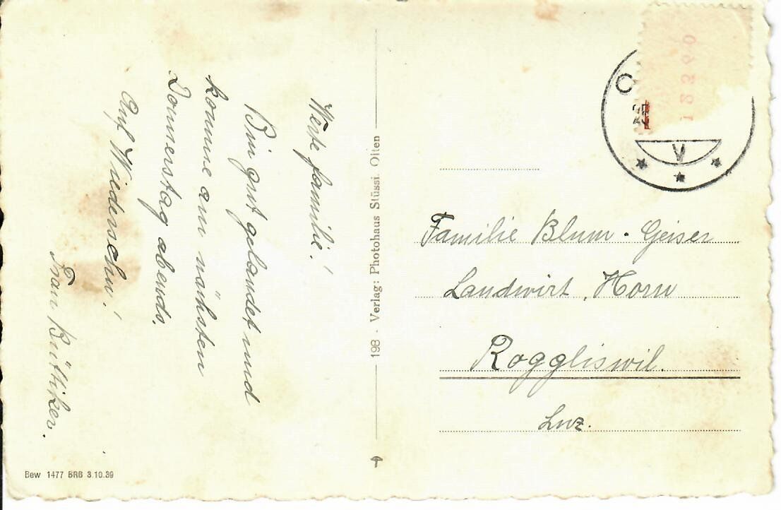 Cartoline postali: Olten, Frohheim Schulhaus – Usato da Hochdorf venduto da Ziegel-16 1