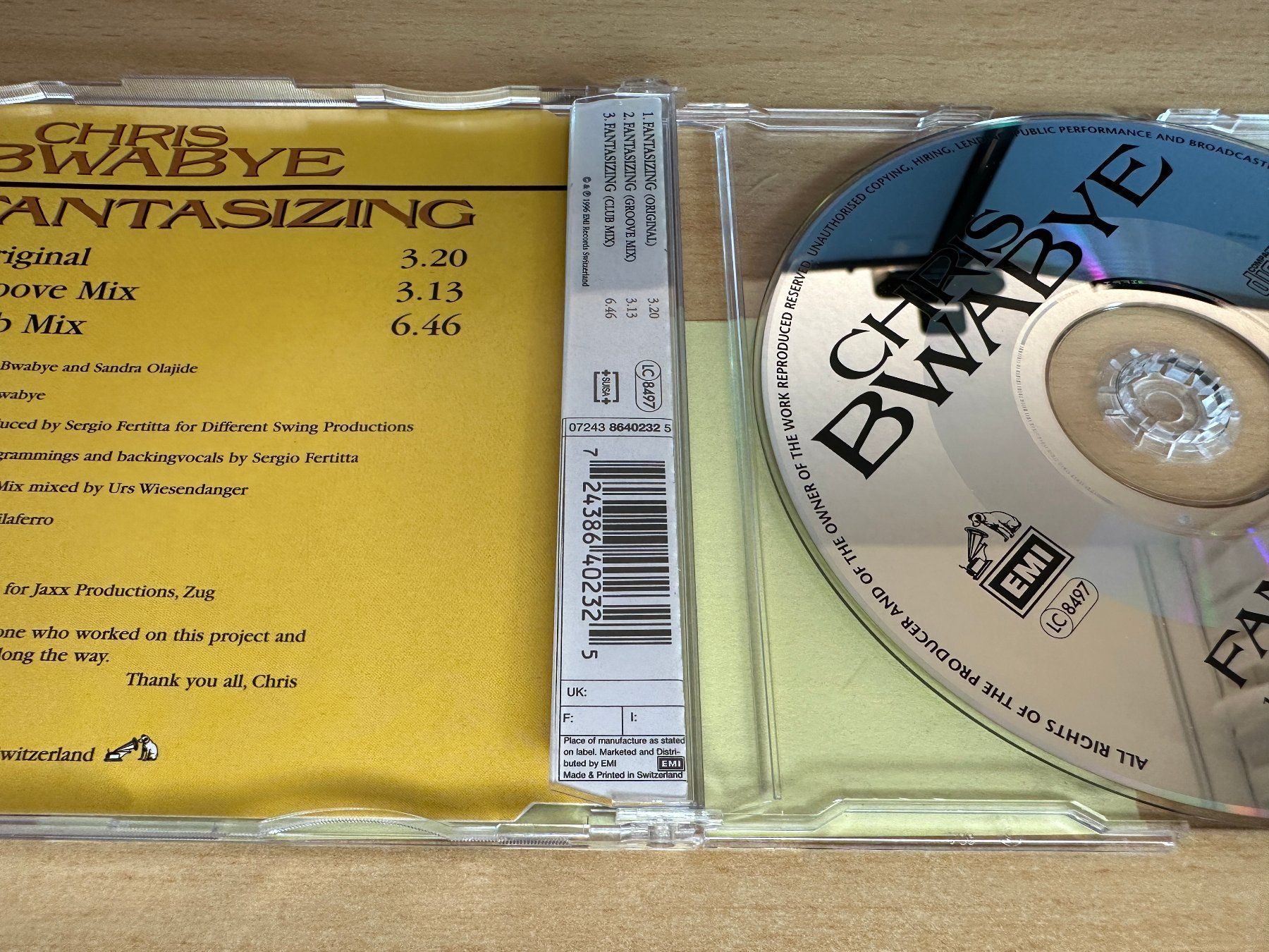 CD: Chris Bwabye – Fantasizing - Single CD – Usato da Rikon im Tösstal venduto da Alpenmutz 1