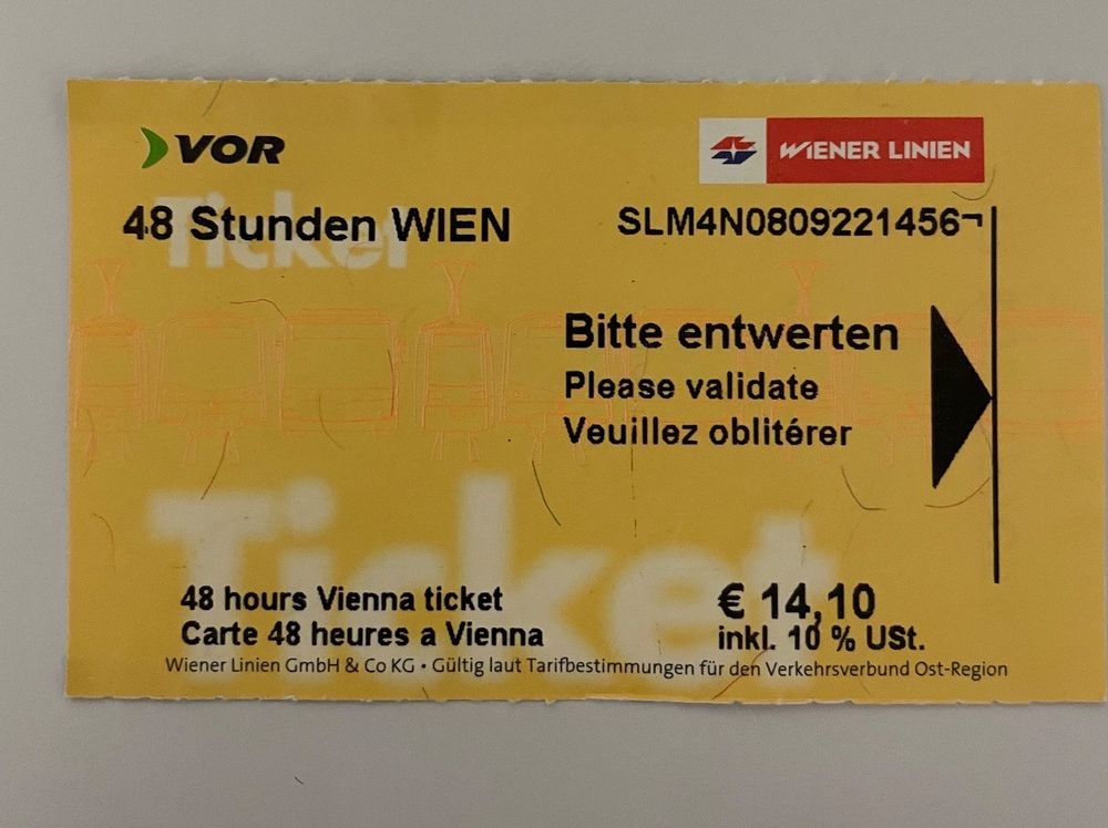 ÖV Billet 48 Stunden Wien Kaufen auf Ricardo