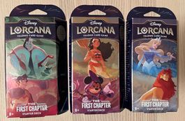3x First Chapter Starter Deck Complete Disney Lorcana EN