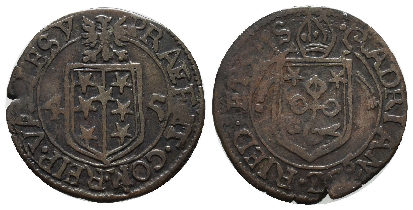 Tutti le monete: Wallis Halbbatzen 1645  /3778 – Usato da Trimbach venduto da Solothurn1