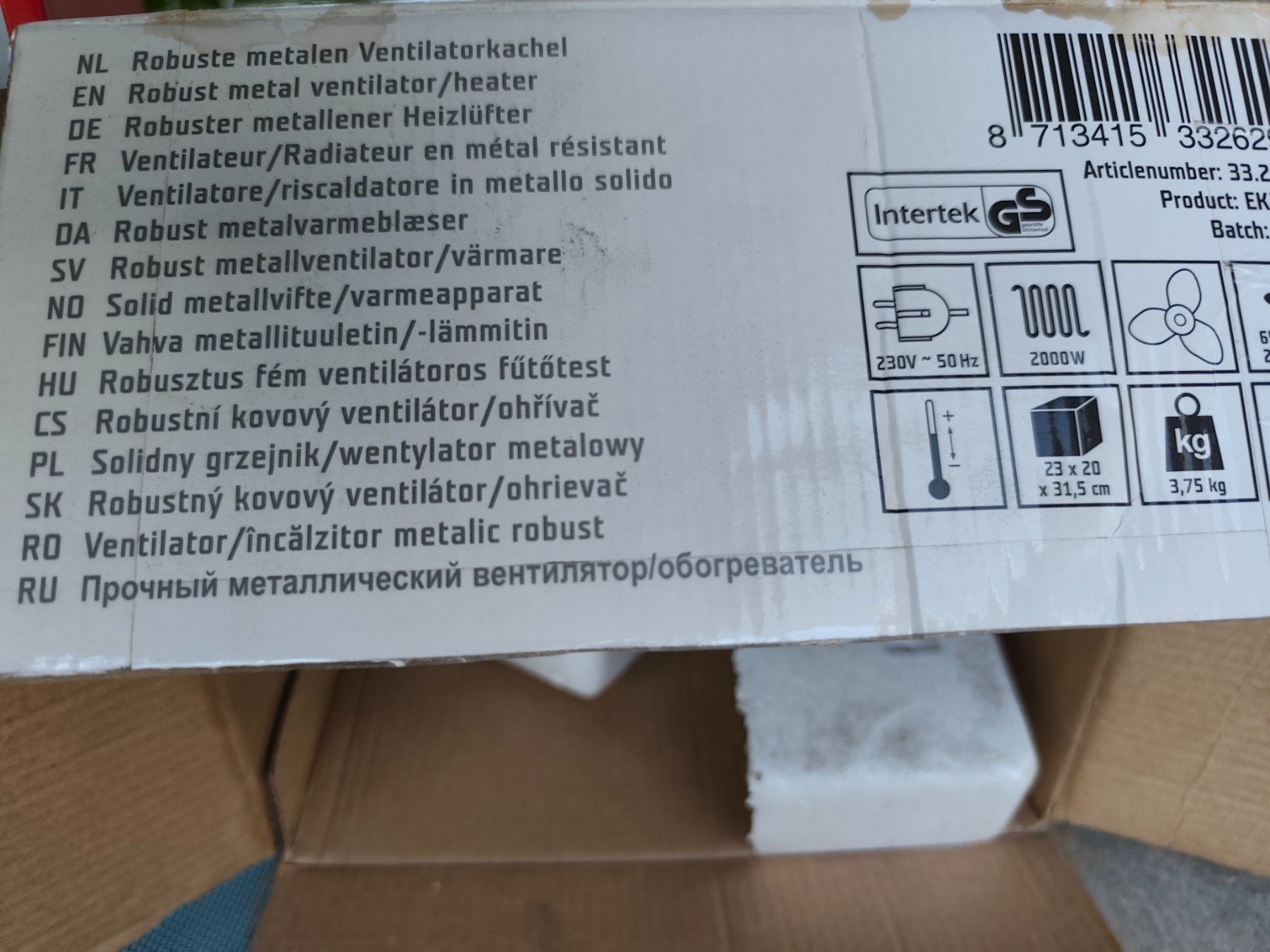 Radiatori: EUROM EK 2001 Heizlüfter 2000W – Nuovo e nell'imballaggio originale da Eschenbach LU venduto da Orchi 1