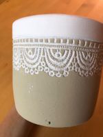 Cache Pot Taupe Spitze Blumentopf Übertopf Flowerpot 10