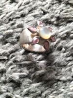 massiver Silberring mit Blume