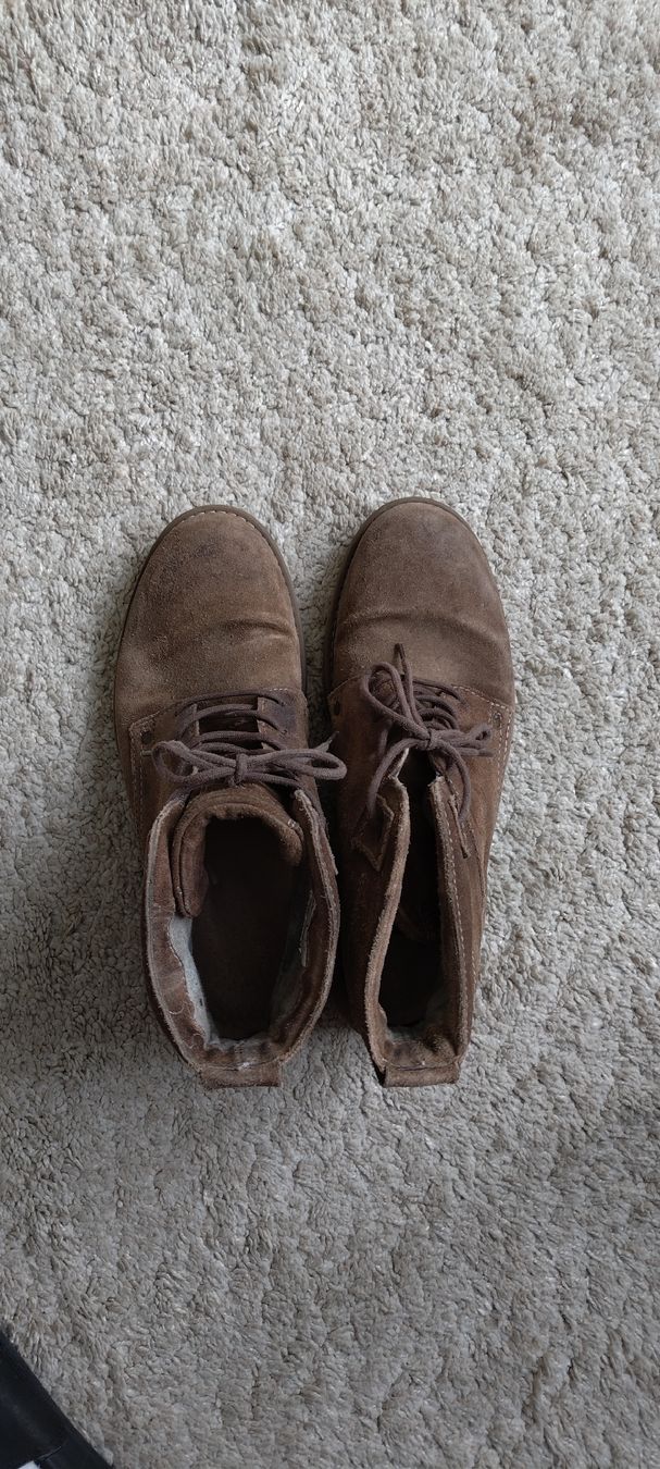Scarpe da uomo: Herren Wildleder Boots, Gr. 40, Braun – Usato da Burgdorf venduto da Digimigi 1