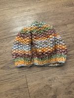 Strickmütze handgestrickt bunt mehrfarbig sehr guter Zustand