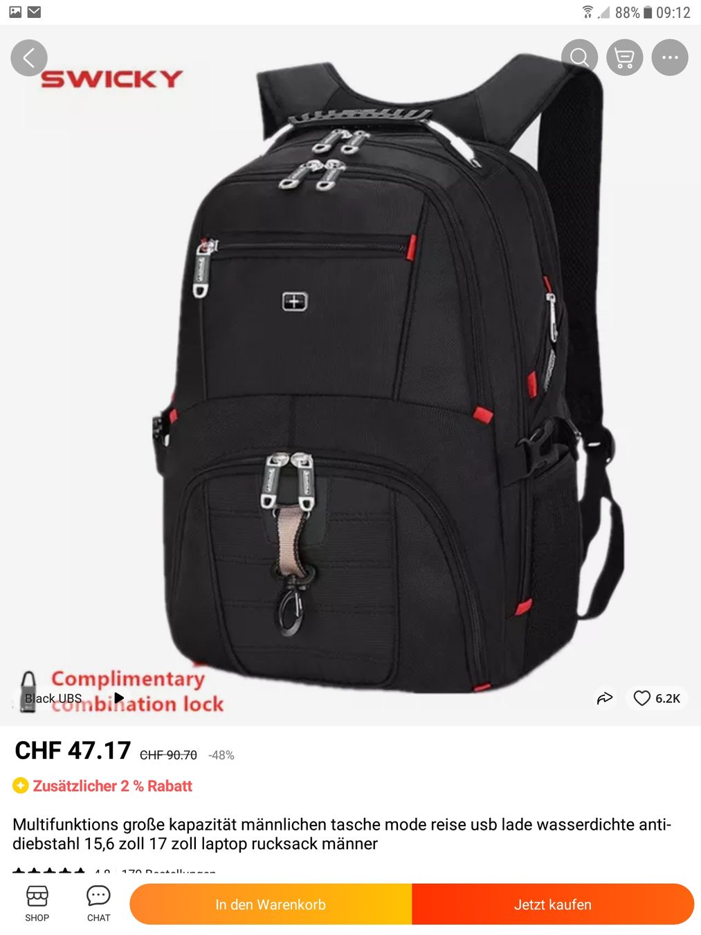 Rucksäcke: Rucksack Wandern/Schule/Ferien 35 L – Neu und originalverpackt aus St.Gallen von Kristal54 3