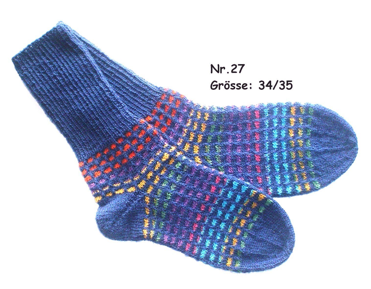 Socken: Socken handgestrickt   Gr.34/35   Nr.27 – Neu und originalverpackt aus Täuffelen von wollness